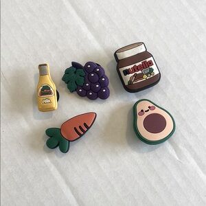Crocs Nutella Jibbitz and food Jibbitz Set of 5
